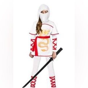 Dragon Warrior Kids Costume in White and Red